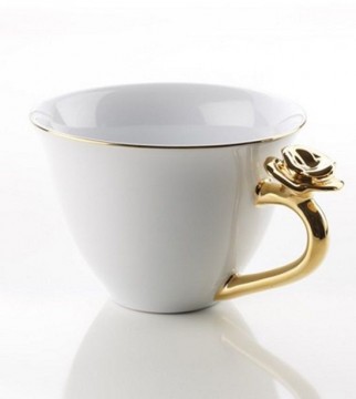Te kopp med rose